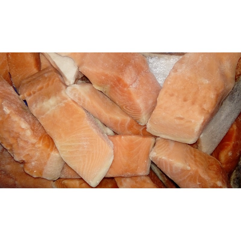 Porzioni di salmone