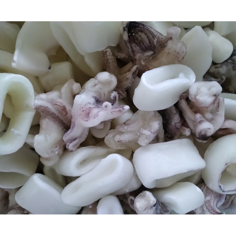 Anelli e ciuffi di calamari
